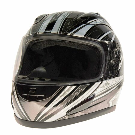 RAIDER Helmet, Octane-Blk/Silver/Grey-Xl 55-568S-16